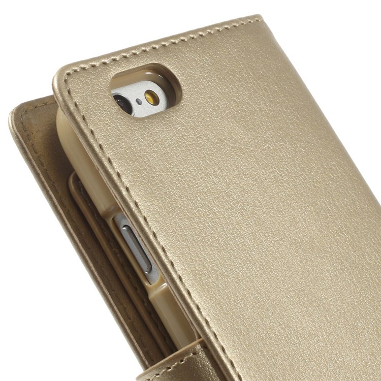 Mercury GOOSPERY Rich Diary Wallet Leather Magnetic Case for iPhone 6 4.7 inch - Champagne-10