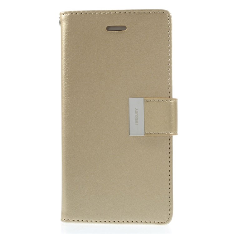 Mercury GOOSPERY Rich Diary Wallet Leather Magnetic Case for iPhone 6 4.7 inch - Champagne-3