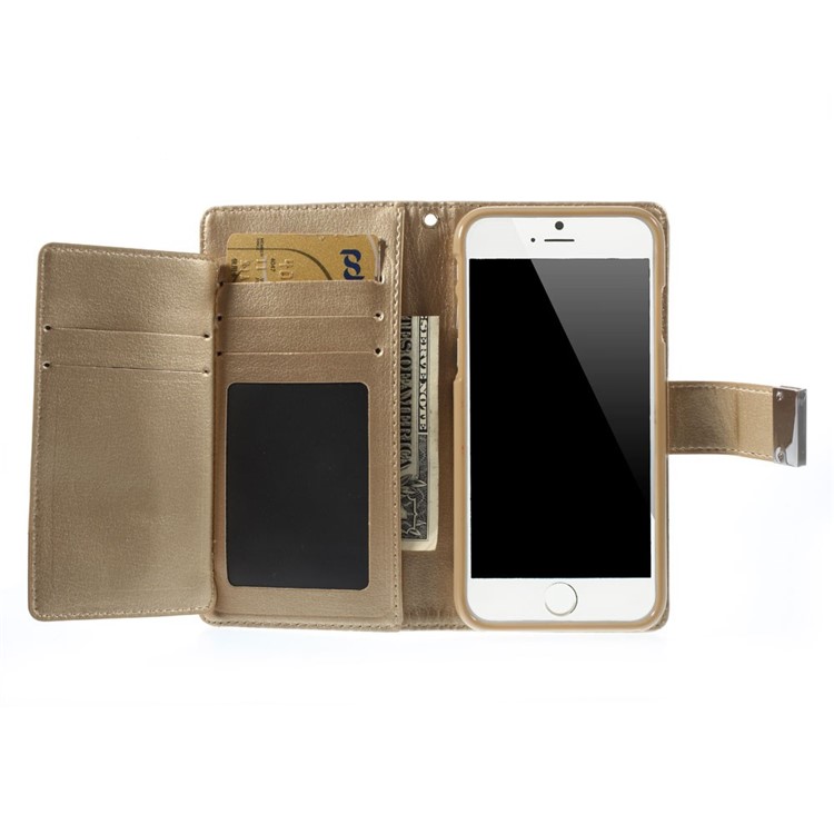 Mercury GOOSPERY Rich Diary Wallet Leather Magnetic Case for iPhone 6 4.7 inch - Champagne-5