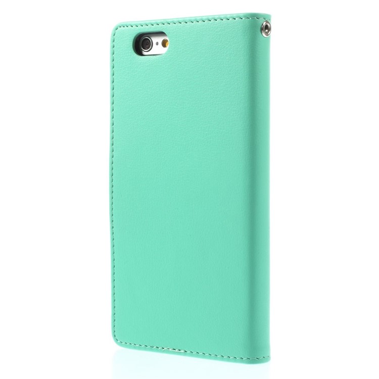 Mercury GOOSPERY Rich Diary PU Leather Magnetic Case for iPhone 6s 6 4.7 inch - Cyan-2