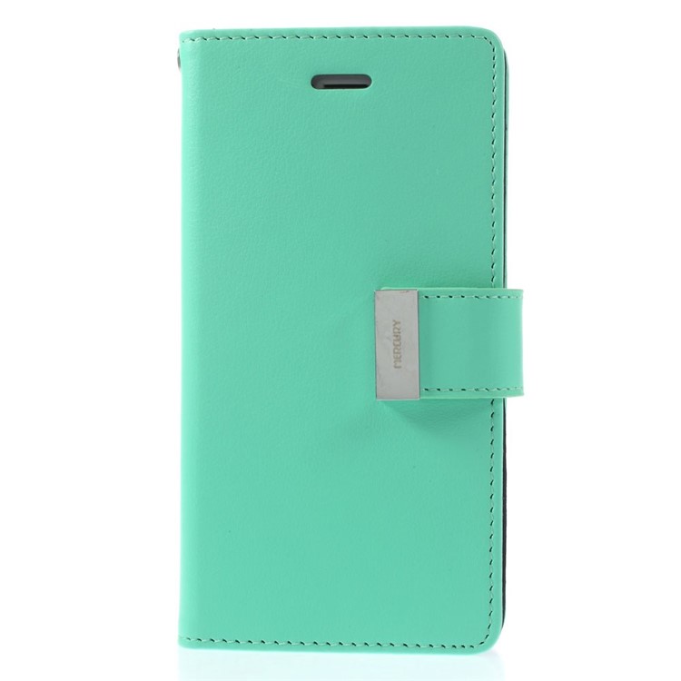 Mercury GOOSPERY Rich Diary PU Leather Magnetic Case for iPhone 6s 6 4.7 inch - Cyan-3