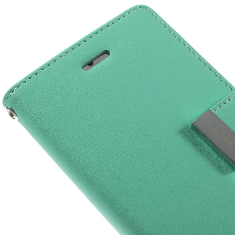 Mercury GOOSPERY Rich Diary PU Leather Magnetic Case for iPhone 6s 6 4.7 inch - Cyan-8