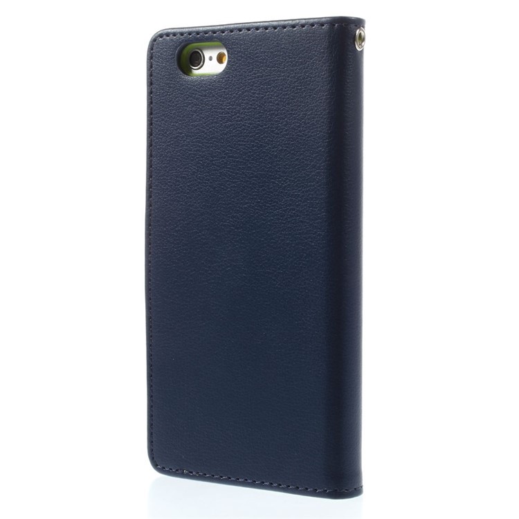 Mercury GOOSPERY Rich Diary PU Leather Cover for iPhone 6 6s 4.7 inch - Dark Blue-2