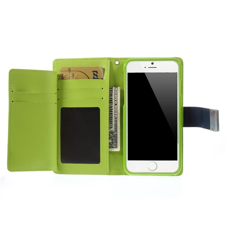 Mercury GOOSPERY Rich Diary PU Leather Cover for iPhone 6 6s 4.7 inch - Dark Blue-5
