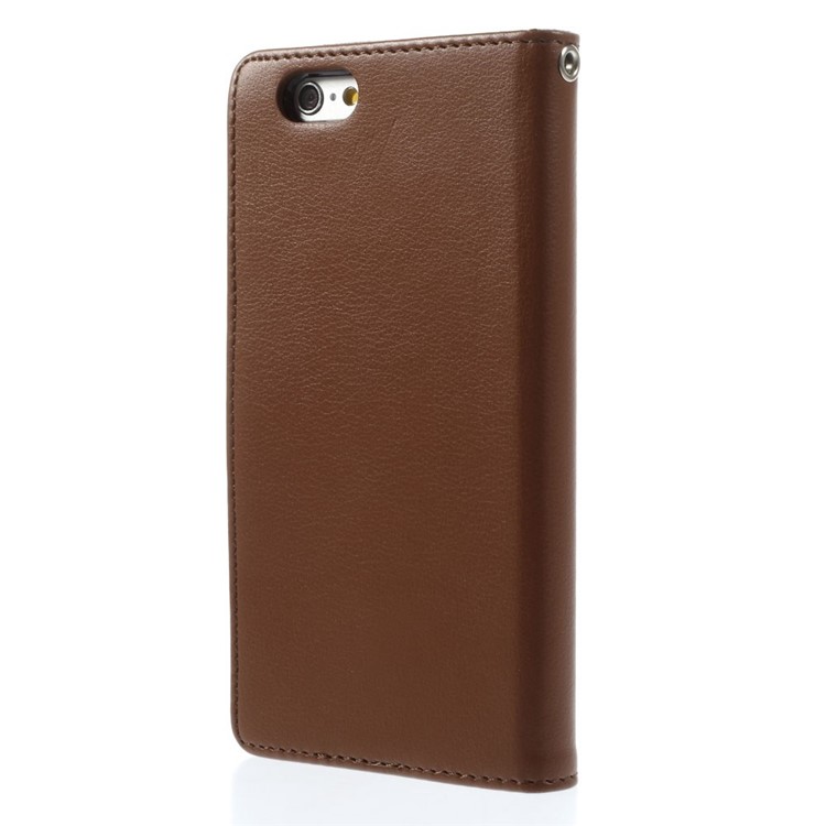 Mercury GOOSPERY Rich Diary Leather Magnetic Case for iPhone 6 6s 4.7 inch - Brown-2