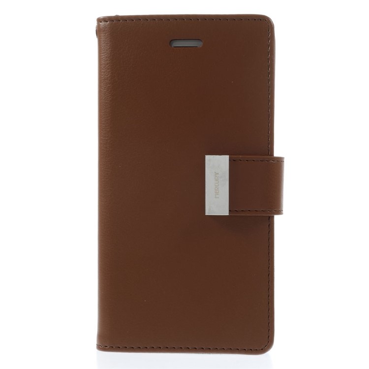 Mercury GOOSPERY Rich Diary Leather Magnetic Case for iPhone 6 6s 4.7 inch - Brown-3