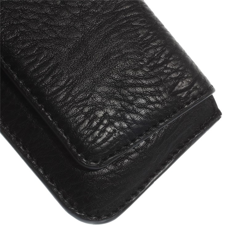 Black Elephant Skin Texture Leather Pouch Case w/ Belt Loop for iPhone 6s / 6 4.7 inch-7