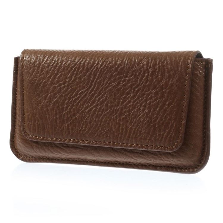 Brown for iPhone 6s / 6 4.7 inch Elephant Skin Texture Leather Case Pouch w/ Belt Loop-1