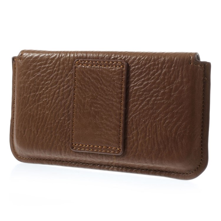 Brown for iPhone 6s / 6 4.7 inch Elephant Skin Texture Leather Case Pouch w/ Belt Loop-2