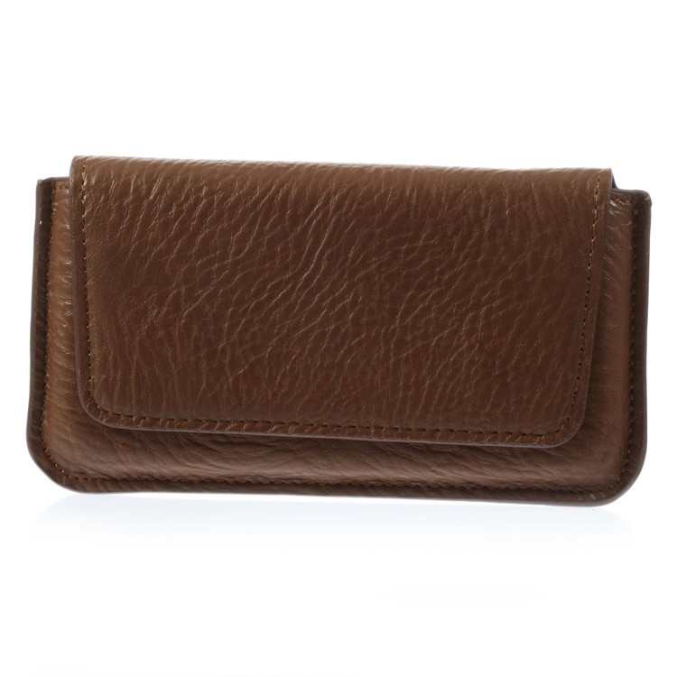 Brown for iPhone 6s / 6 4.7 inch Elephant Skin Texture Leather Case Pouch w/ Belt Loop-3