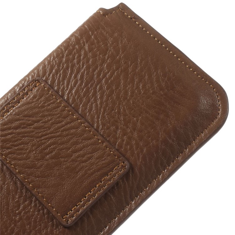 Brown for iPhone 6s / 6 4.7 inch Elephant Skin Texture Leather Case Pouch w/ Belt Loop-6