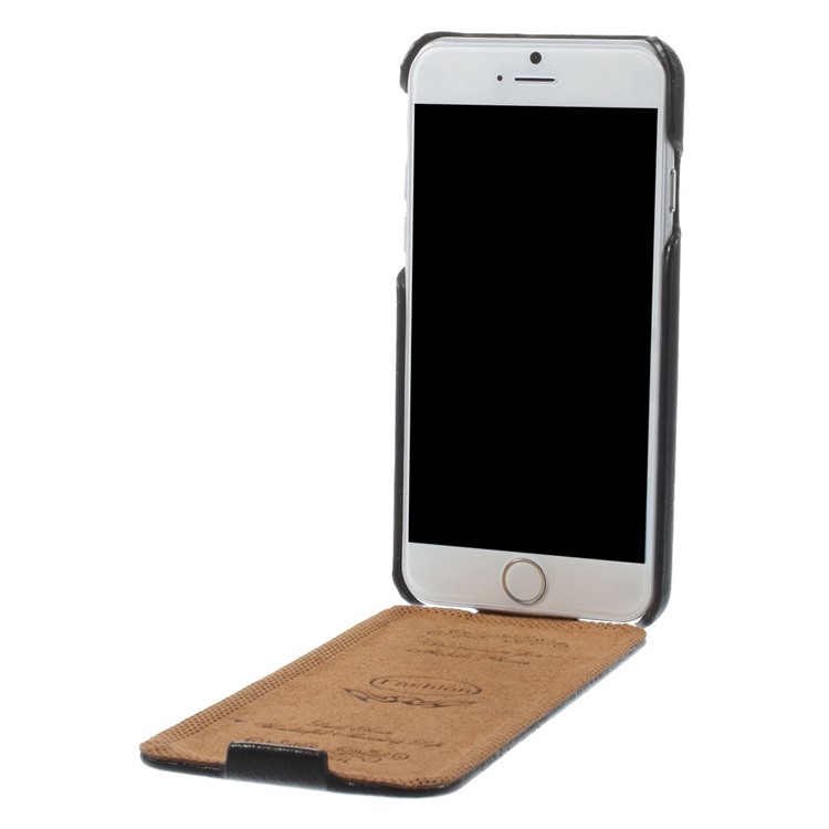 Litchi Texture Genuine Leather Flip Case for iPhone 6s / 6 4.7-inch - Black-5