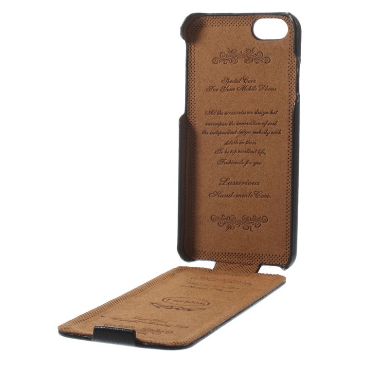 Litchi Texture Genuine Leather Flip Case for iPhone 6s / 6 4.7-inch - Black-8