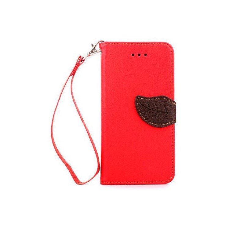 For iPhone 6s / 6 4.7-inch Litchi Skin Folio Leather Wallet Cover - Red-2