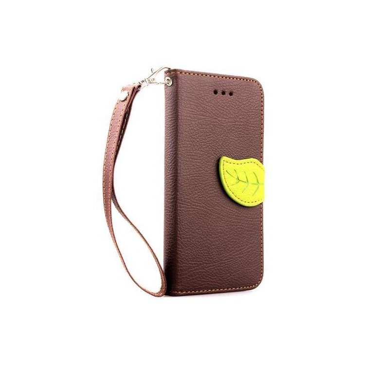 For iPhone 6s / 6 4.7-inch Litchi Skin Leather Case Card Holder - Brown-1