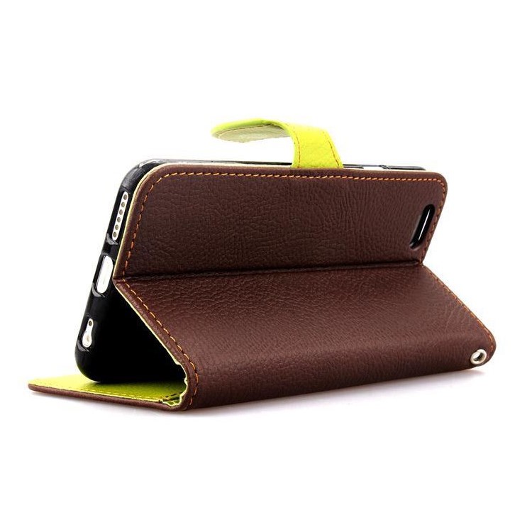 For iPhone 6s / 6 4.7-inch Litchi Skin Leather Case Card Holder - Brown-5