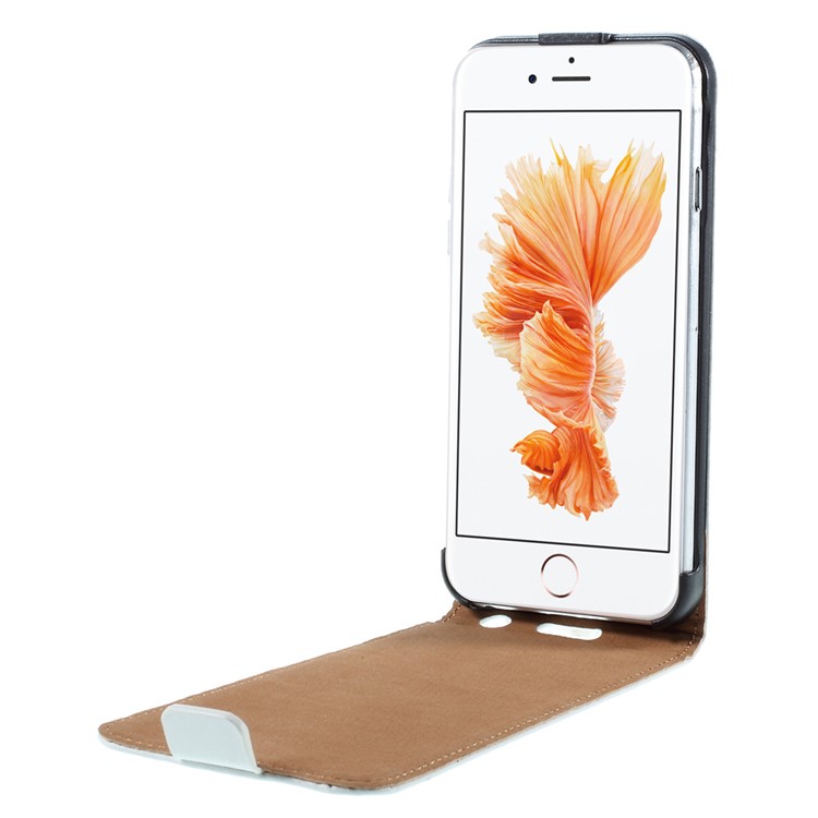 Genuine Split Leather Vertical Flip Cover for iPhone 6s / 6 4.7-inch - White-5