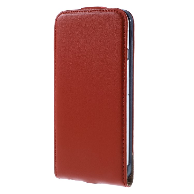 Genuine Split Leather Vertical Flip Cover for iPhone 6s / 6 4.7-inch - Red-2