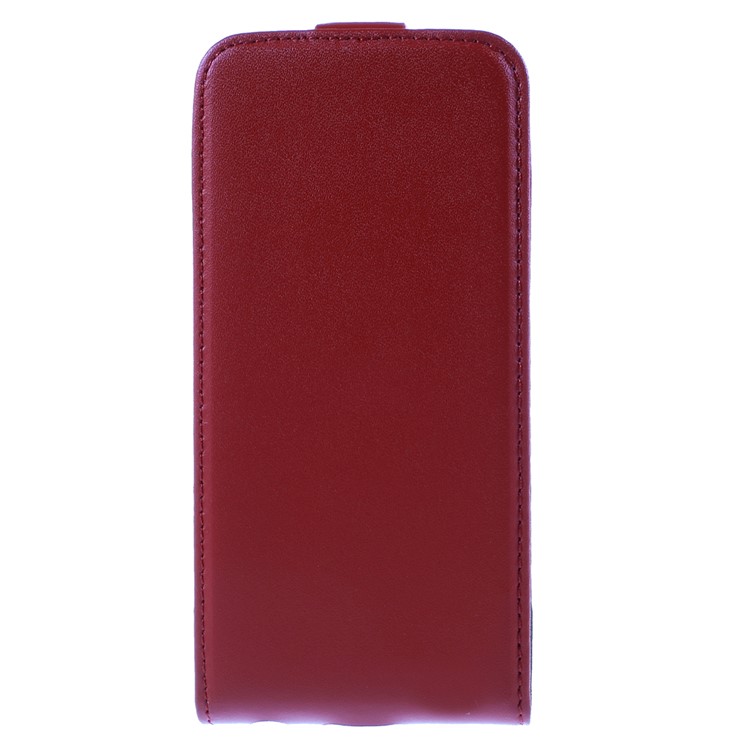 Genuine Split Leather Vertical Flip Cover for iPhone 6s / 6 4.7-inch - Red-4