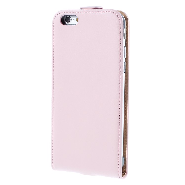 Genuine Split Leather Vertical Flip Case for iPhone 6s / 6 4.7-inch - Pink-3