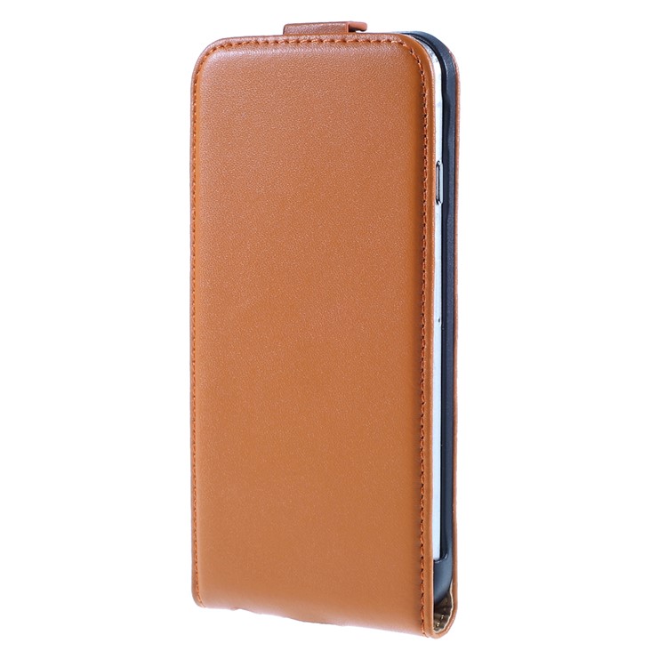Genuine Split Leather Vertical Flip Case for iPhone 6s / 6 4.7-inch - Orange-2