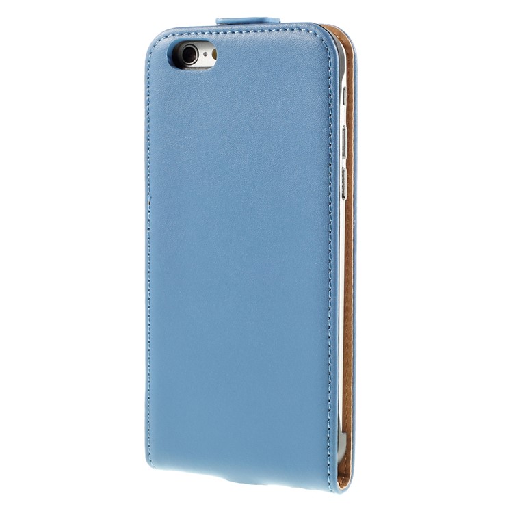 Genuine Split Leather Vertical Flip Shell for iPhone 6s / 6 4.7-inch - Blue-3