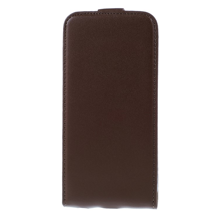 For iPhone 6s / 6 4.7-inch Vertical Genuine Split Leather Phone Case - Brown-4