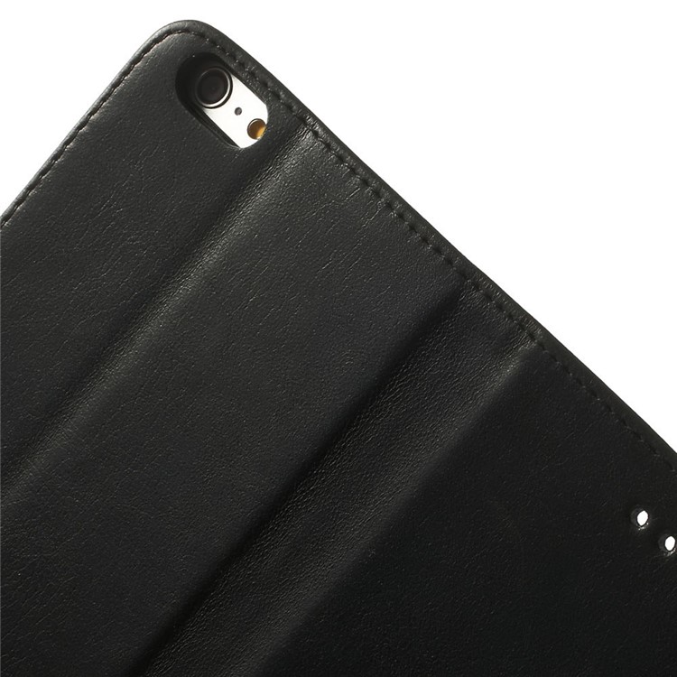 Retro -stil Leder -brieftasche Leder -telefonhülle Für Iphone 6s Plus / 6 Plus 5,5 Zoll - Schwarz-7