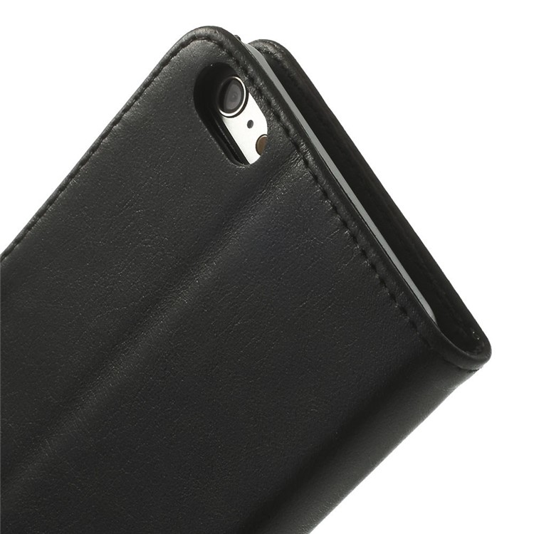 Retro Style Leather Wallet Bracket Case for iPhone 6s Plus / 6 Plus 5.5 inch - Black-9