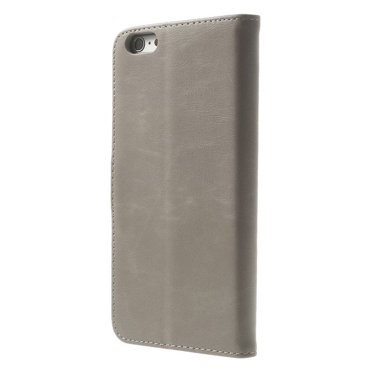 Retro Style Leather Wallet Bracket Case for iPhone 6s Plus / 6 Plus 5.5 inch - Grey-2