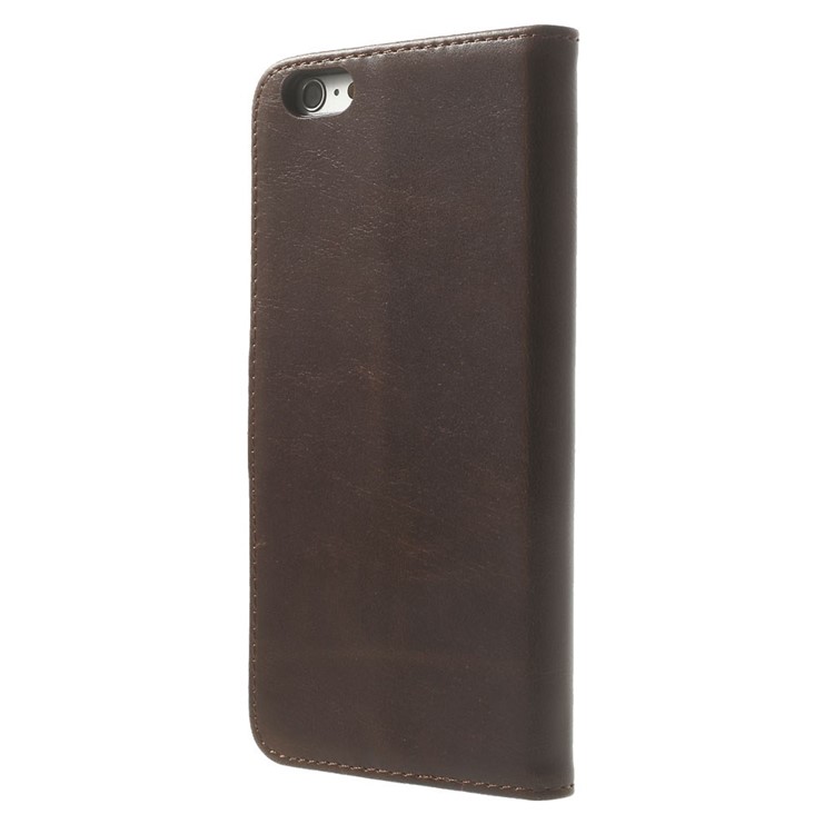 Retro Style Leather Wallet Bracket Cover for iPhone 6s Plus / 6 Plus 5.5 inch - Coffee-2