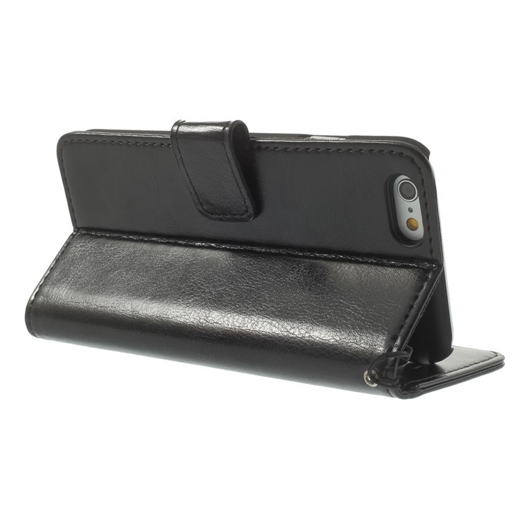 Crazy Horse Wallet Leather Stand Case for iPhone 6s / 6 4.7 inch - Black-4