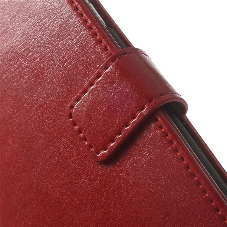 Crazy Horse Leather Magnetic Case w/ Stand for iPhone 6s / 6 4.7 inch - Red-8