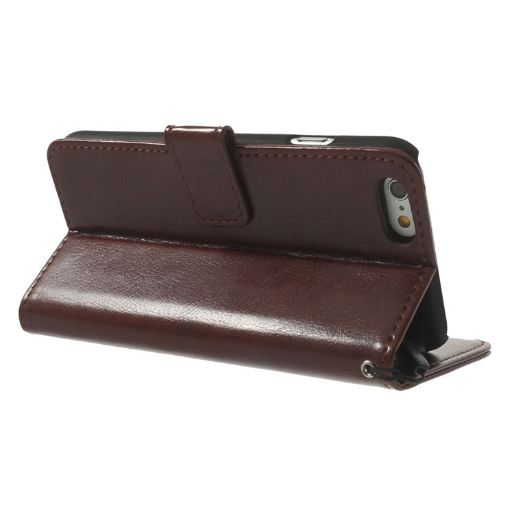Crazy Horse Stand Leather Magnetic Case for iPhone 6s / 6 4.7 inch - Brown-4