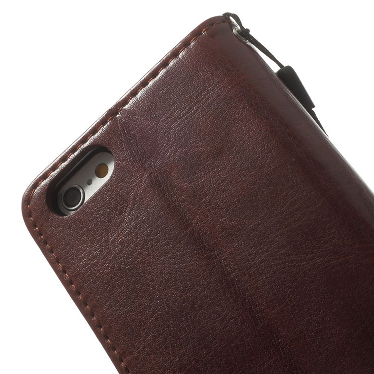 Crazy Horse Stand Leather Magnetic Case for iPhone 6s / 6 4.7 inch - Brown-9
