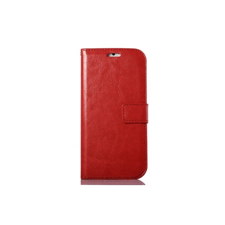 Oil Wax Crazy Horse Leather Magnetic Case w/ Stand for iPhone 6s / 6 4.7 inch - Red-1