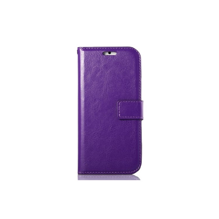 Oil Wax Crazy Horse Magnetic Leather Case w/ Stand for iPhone 6s / 6 4.7 inch - Purple-1