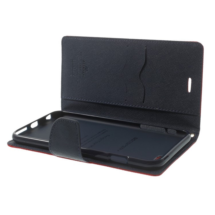Mercury GOOSPERY Fancy Diary Leather Wallet Case for iPhone 6 Plus / 6s Plus w/ Stand - Red-6