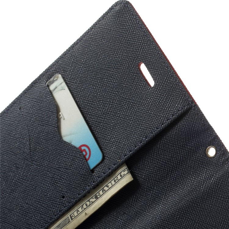 Mercury GOOSPERY Fancy Diary Leather Wallet Case for iPhone 6 Plus / 6s Plus w/ Stand - Red-7