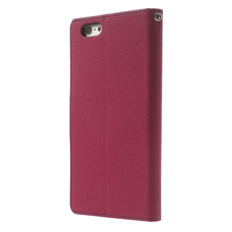 Mercury GOOSPERY Fancy Diary Leather Wallet Cover for iPhone 6 Plus / 6s Plus w/ Stand - Rose-2