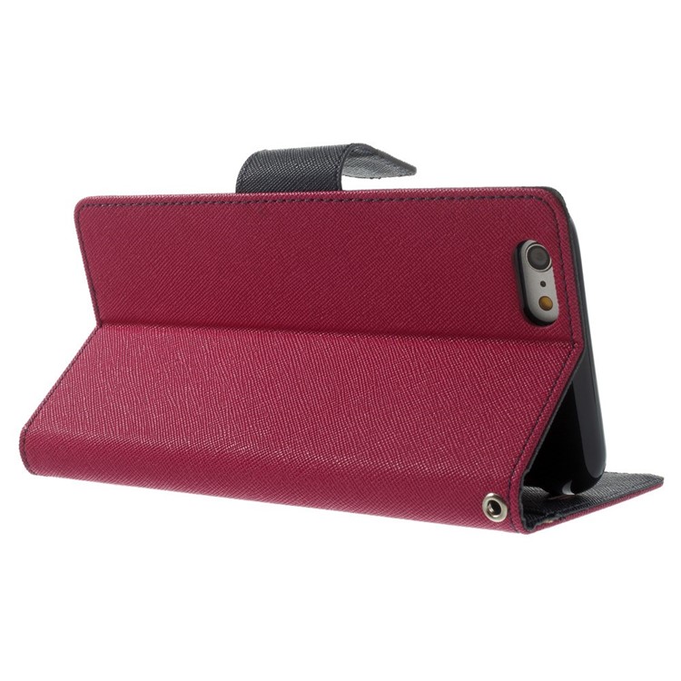 Mercury GOOSPERY Fancy Diary Leather Wallet Cover for iPhone 6 Plus / 6s Plus w/ Stand - Rose-4
