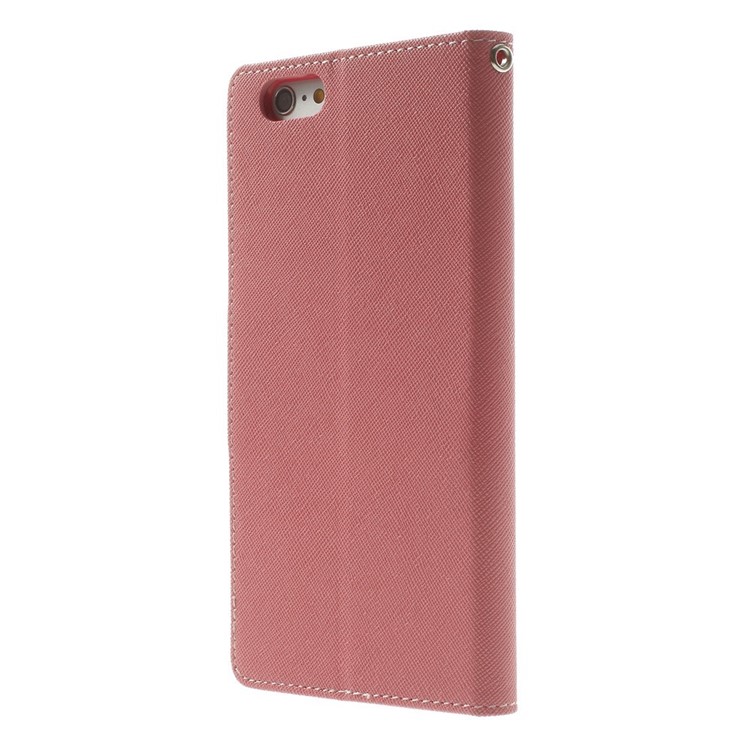 Mercury GOOSPERY Fancy Diary Wallet Leather Case for iPhone 6 Plus / 6s Plus w/ Stand - Pink-2