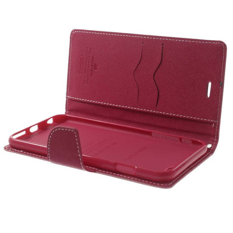 Mercury GOOSPERY Fancy Diary Wallet Leather Case for iPhone 6 Plus / 6s Plus w/ Stand - Pink-6