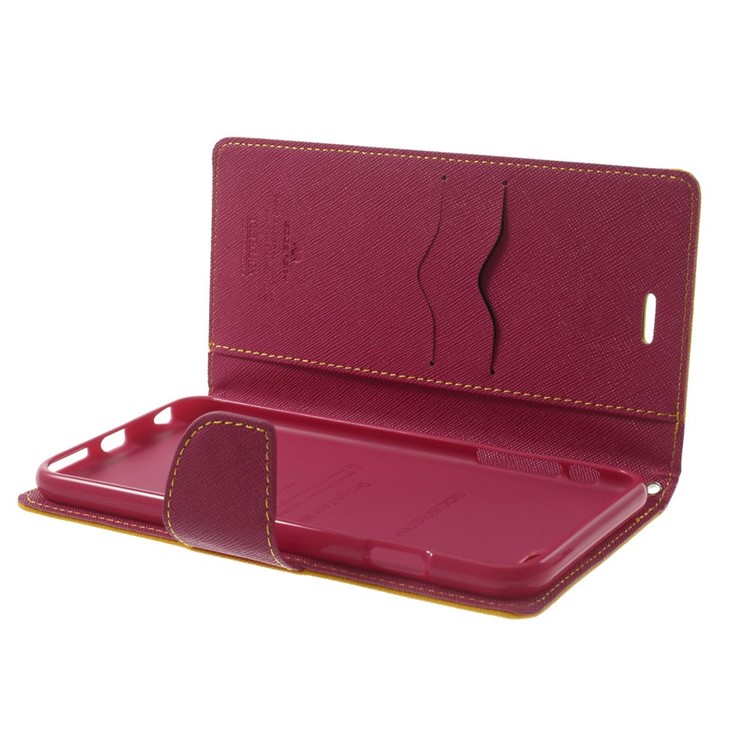 Mercury GOOSPERY Fancy Diary Wallet Leather Shell for iPhone 6 Plus / 6s Plus w/ Stand - Yellow-6