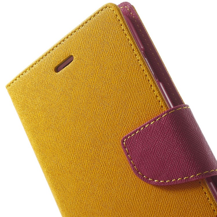 Mercury GOOSPERY Fancy Diary Wallet Leather Shell for iPhone 6 Plus / 6s Plus w/ Stand - Yellow-8