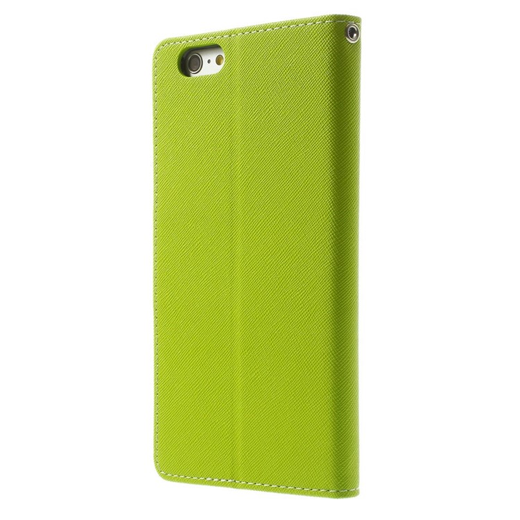 Mercury GOOSPERY Fancy Diary Wallet Leather Case for iPhone 6 Plus / 6s Plus w/ Stand - Green-2