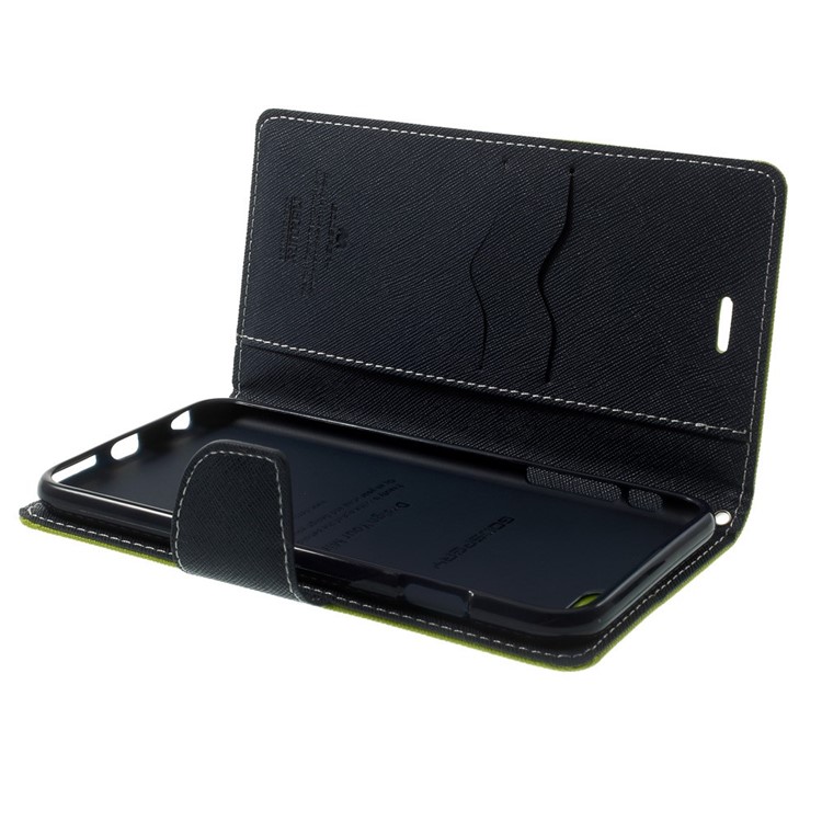 Mercury GOOSPERY Fancy Diary Wallet Leather Case for iPhone 6 Plus / 6s Plus w/ Stand - Green-6