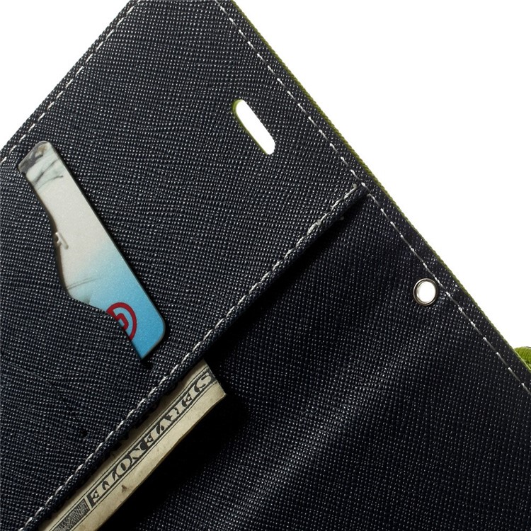 Mercury GOOSPERY Fancy Diary Wallet Leather Case for iPhone 6 Plus / 6s Plus w/ Stand - Green-7