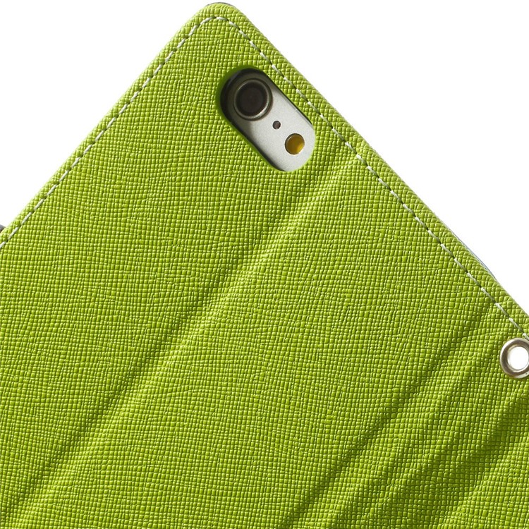 Mercury GOOSPERY Fancy Diary Wallet Leather Case for iPhone 6 Plus / 6s Plus w/ Stand - Green-8