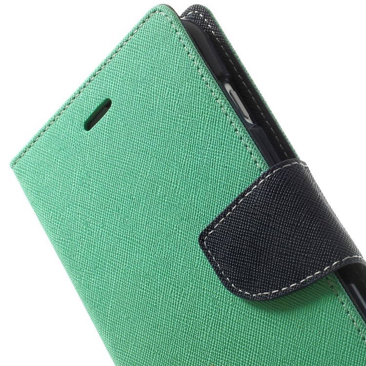 Mercury GOOSPERY Fancy Diary Leather Case for iPhone 6 Plus / 6s Plus w/ Card Holder & Stand - Cyan-8